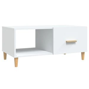 Tavolino da Salotto Bianco 89,5x50x40 cm in Legno Multistrato