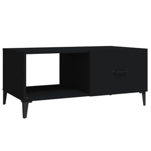 Tavolino da Salotto Nero 90x50x40 cm in Legno Multistrato 812664