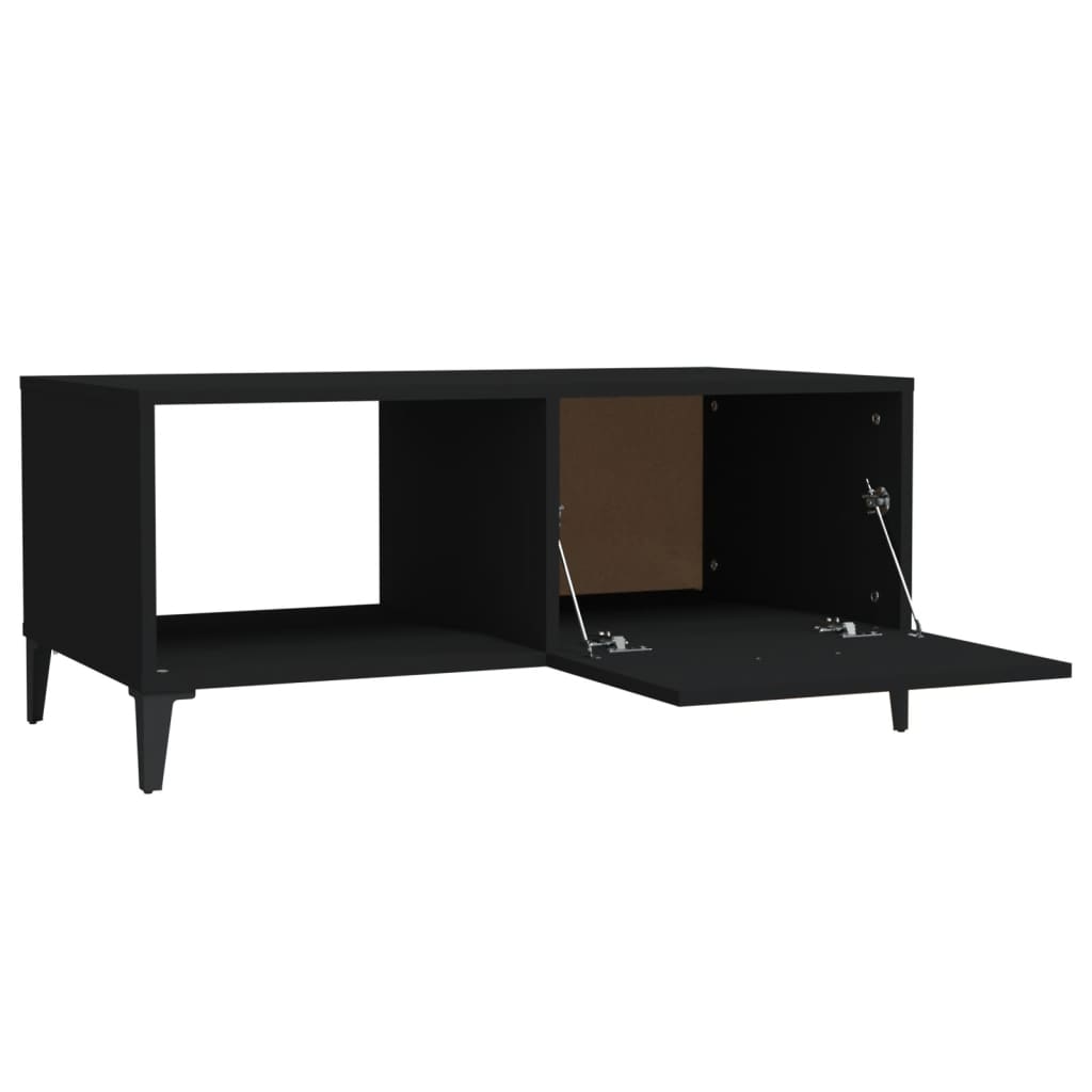 Tavolino da Salotto Nero 90x50x40 cm in Legno Multistrato 812664