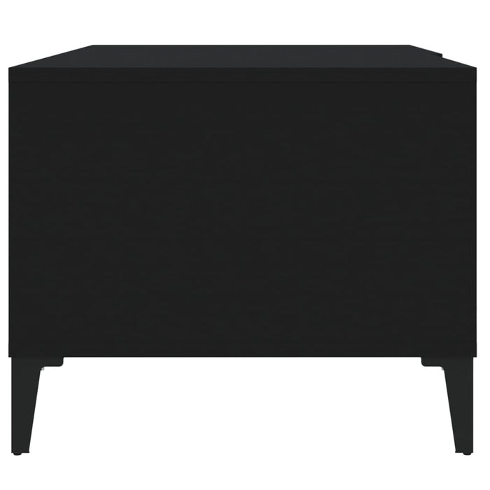 Tavolino da Salotto Nero 90x50x40 cm in Legno Multistrato 812664