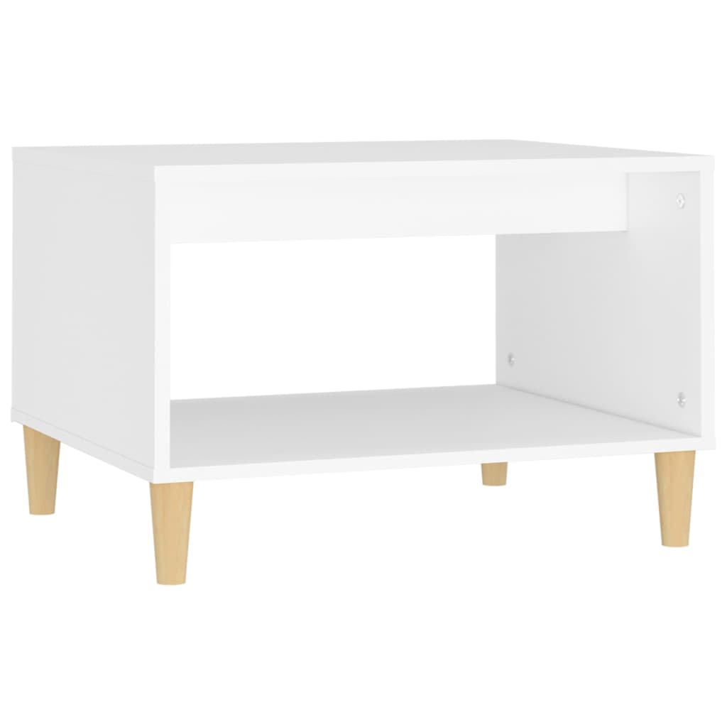 Tavolino da Salotto Bianco 60x40x50 cm in Legno Multistrato cod mxl 29771