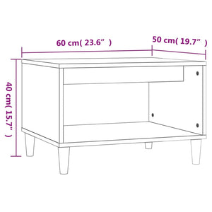 Tavolino da Salotto Bianco 60x40x50 cm in Legno Multistrato cod mxl 29771