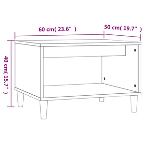 Tavolino da Salotto Nero 60x40x50 cm in Legno Multistrato