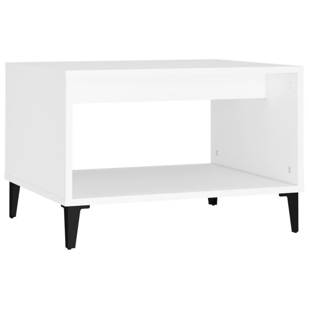 Tavolino da Salotto Bianco 60x50x40 cm in Legno Multistrato cod mxl 17131