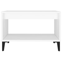 Tavolino da Salotto Bianco 60x50x40 cm in Legno Multistrato cod mxl 17131