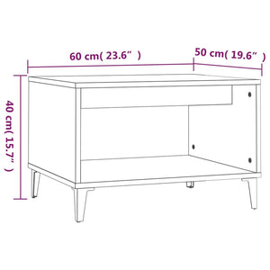 Tavolino da Salotto Bianco 60x50x40 cm in Legno Multistrato cod mxl 17131