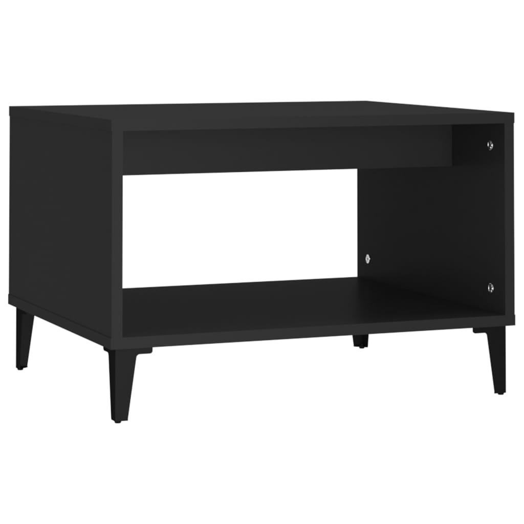 Tavolino da Salotto Nero 60x50x40 cm in Legno Multistrato 812682