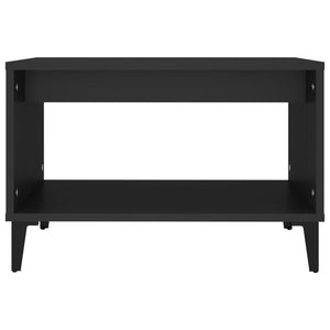 Tavolino da Salotto Nero 60x50x40 cm in Legno Multistrato 812682