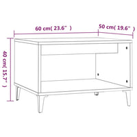 Tavolino da Salotto Bianco Lucido 60x50x40 cm Legno Multistrato