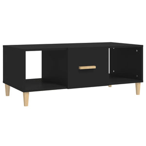 Tavolino da Salotto Nero 102x50x40 cm in Legno Multistrato