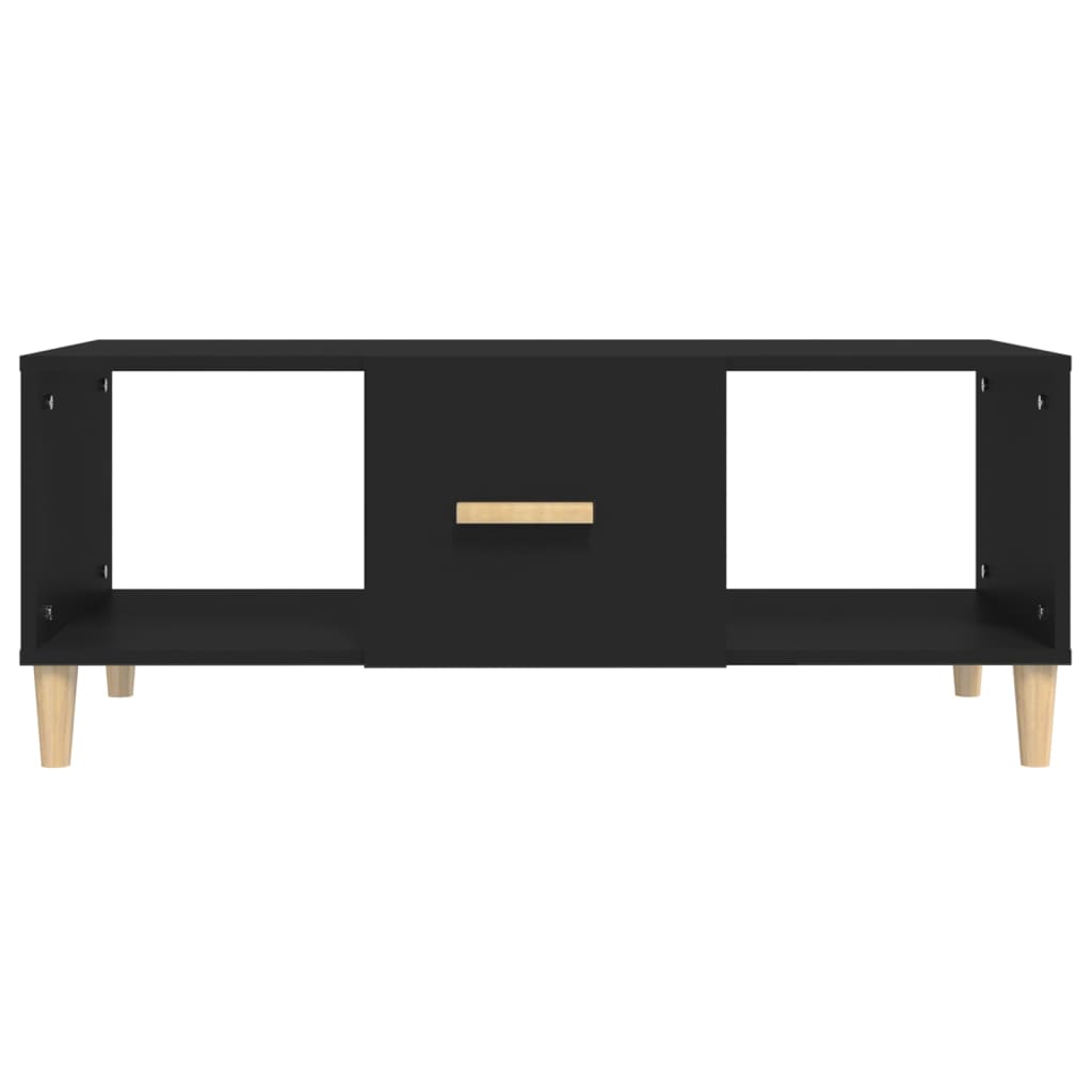 Tavolino da Salotto Nero 102x50x40 cm in Legno Multistrato