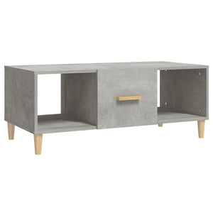 Tavolino Salotto Grigio Cemento 102x50x40 cm Legno Multistrato