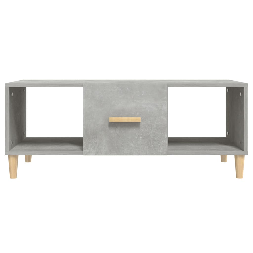 Tavolino Salotto Grigio Cemento 102x50x40 cm Legno Multistrato