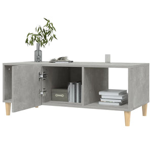 Tavolino Salotto Grigio Cemento 102x50x40 cm Legno Multistrato