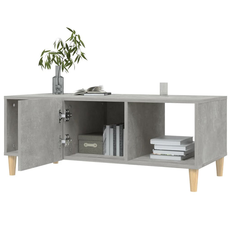 Tavolino Salotto Grigio Cemento 102x50x40 cm Legno Multistrato