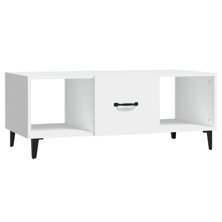 Tavolino da Salotto Bianco 102x50x40 cm in Legno Multistrato