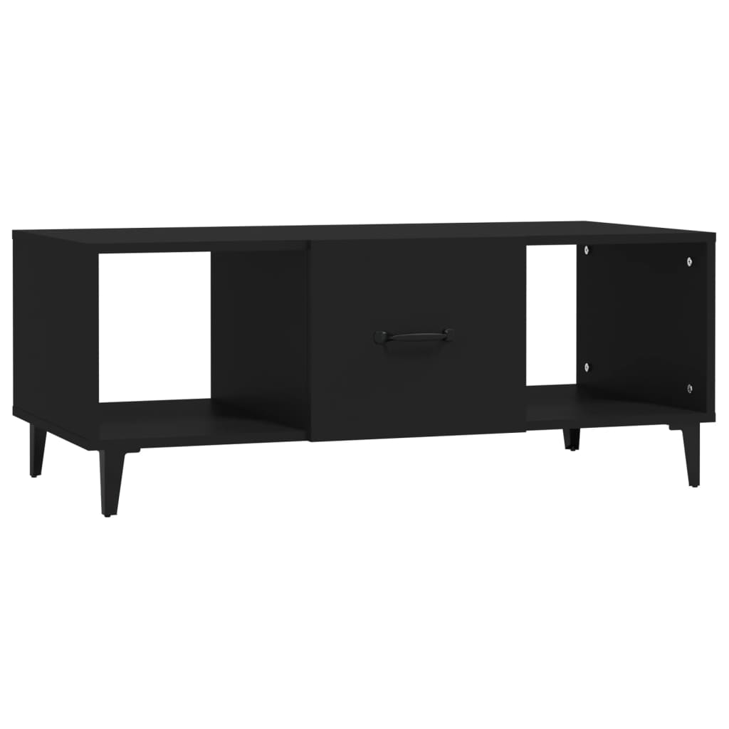 Tavolino da Salotto Nero 102x50x40 cm in Legno Multistrato cod mxl 27427