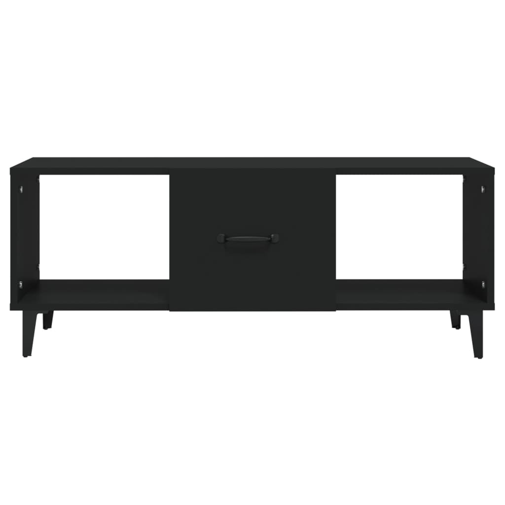 Tavolino da Salotto Nero 102x50x40 cm in Legno Multistrato cod mxl 27427