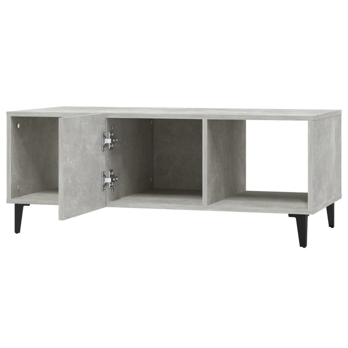 Tavolino Salotto Grigio Cemento 102x50x40 cm Legno Multistrato 812703