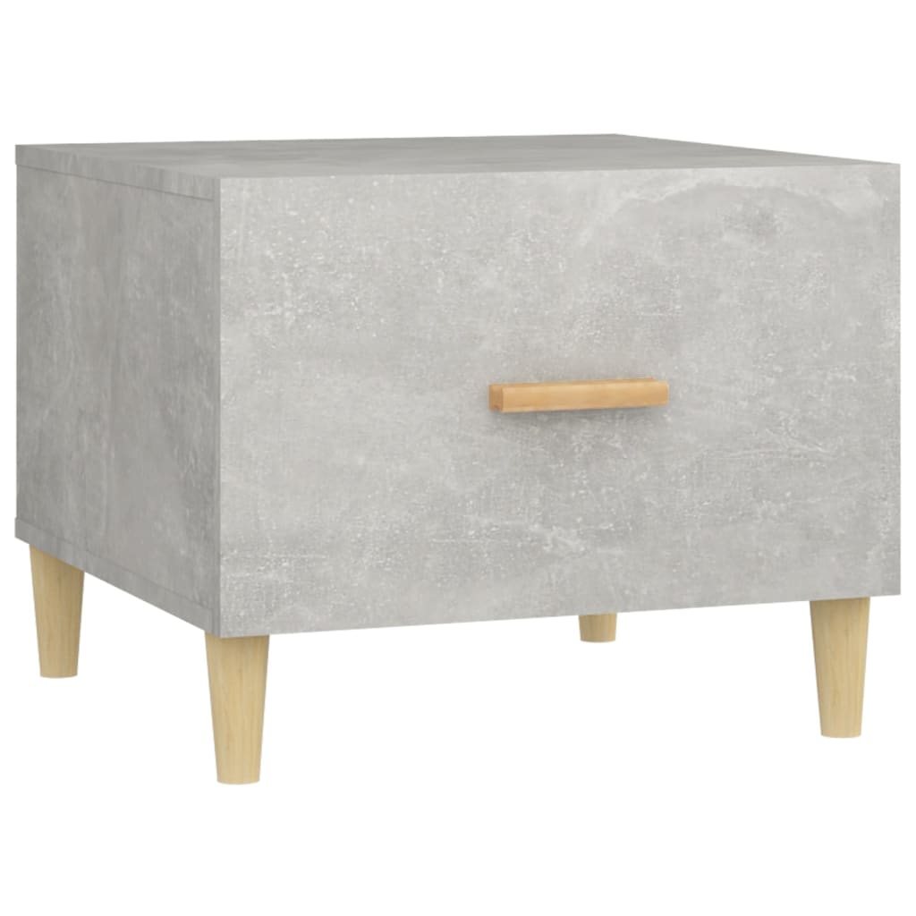 Tavolino Salotto Grigio Cemento 50x50x40 cm Legno Multistrato