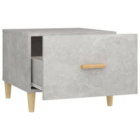 Tavolino Salotto Grigio Cemento 50x50x40 cm Legno Multistrato