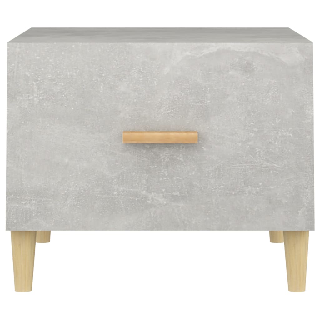 Tavolino Salotto Grigio Cemento 50x50x40 cm Legno Multistrato