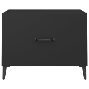 Tavolini da Salotto con Gambe in Metallo 2 pz Nero 50x50x40 cm