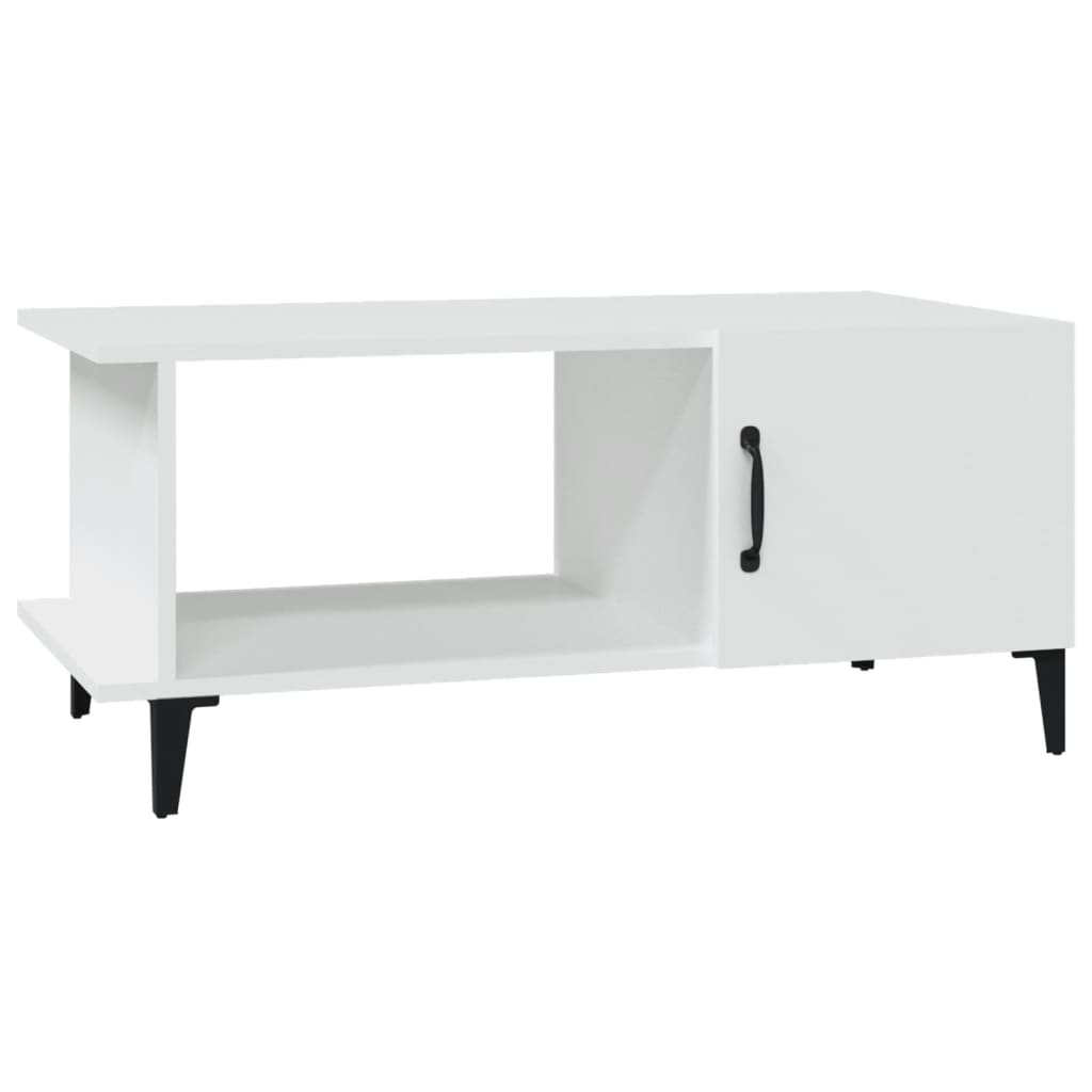 Tavolino da Salotto Bianco 90x50x40 cm in Legno Multistrato 812753