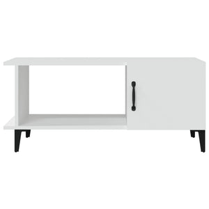 Tavolino da Salotto Bianco 90x50x40 cm in Legno Multistrato cod 10898