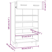 Scarpiera Bianca 60x35x105 cm in Legno Multistrato cod mxl 45295