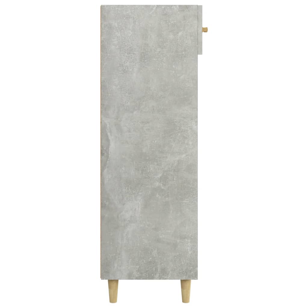 Scarpiera Grigio Cemento 60x35x105 cm in Legno Multistrato 812784