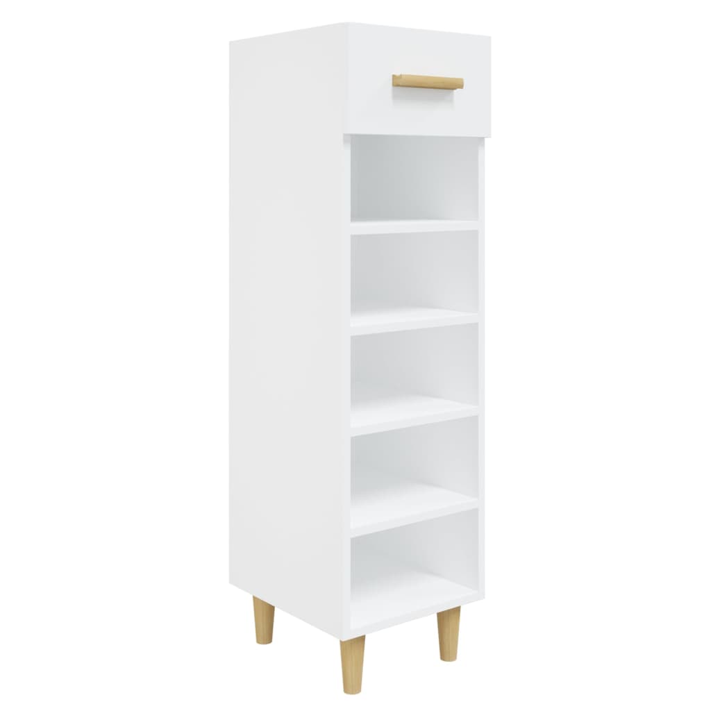 Scarpiera Bianco Lucido 30x35x105 cm in Legno Multistrato cod mxl 37101