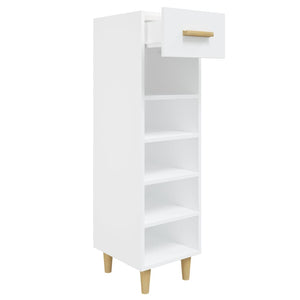 Scarpiera Bianco Lucido 30x35x105 cm in Legno Multistrato cod mxl 37101