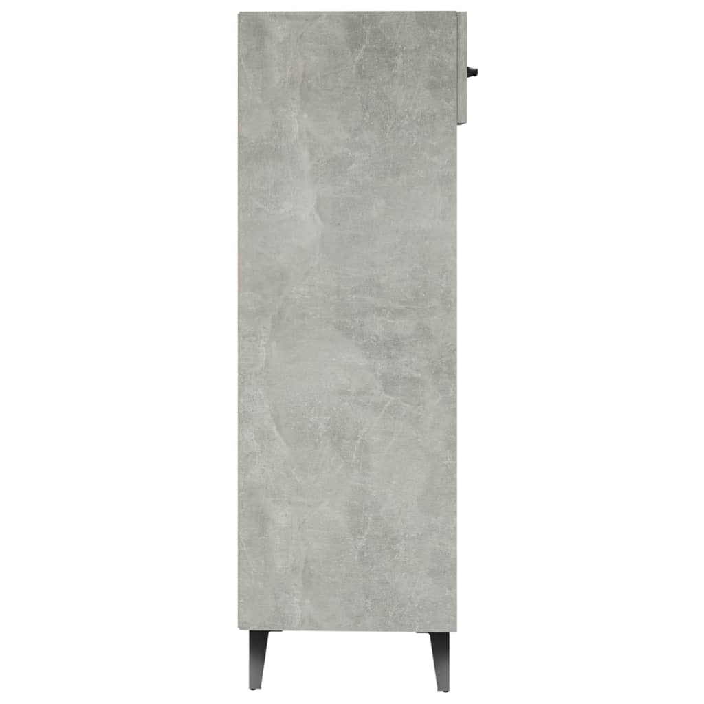 Scarpiera Grigio Cemento 30x35x105 cm in Legno Multistrato 812811