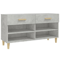 Scarpiera Grigio Cemento 102x35x55 cm in Legno Multistrato