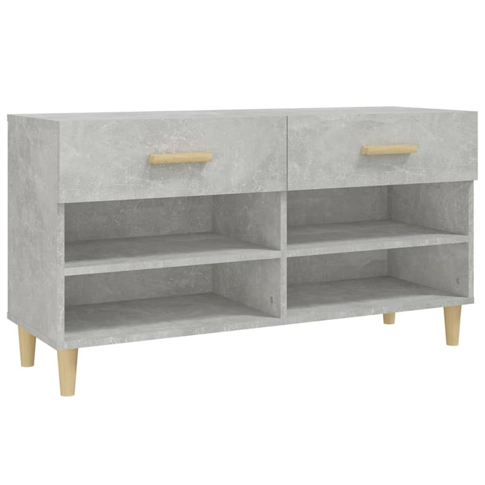 Scarpiera Grigio Cemento 102x35x55 cm in Legno Multistrato