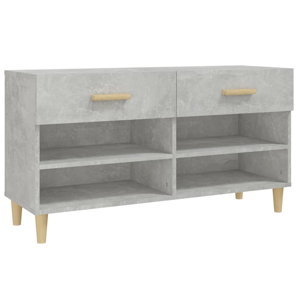 Scarpiera Grigio Cemento 102x35x55 cm in Legno Multistrato cod 12498