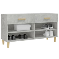 Scarpiera Grigio Cemento 102x35x55 cm in Legno Multistrato