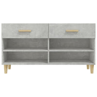 Scarpiera Grigio Cemento 102x35x55 cm in Legno Multistrato cod 12498