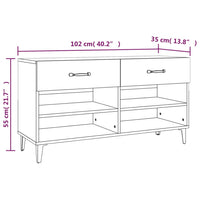 Scarpiera Bianca 102x35x55 cm in Legno Multistrato cod mxl 46940