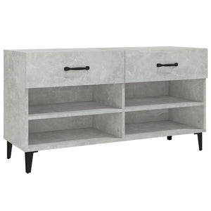 Scarpiera Grigio Cemento 102x35x55 cm in Legno Multistrato 812829