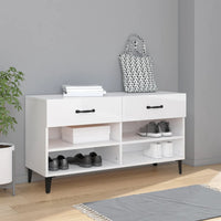 Scarpiera Bianco Lucido 102x35x55 cm in Legno Multistrato cod mxl 35307