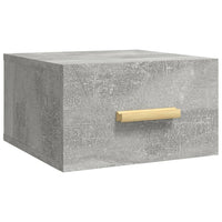 Comodino a Muro Grigio Cemento 35x35x20 cm cod mxl 30417