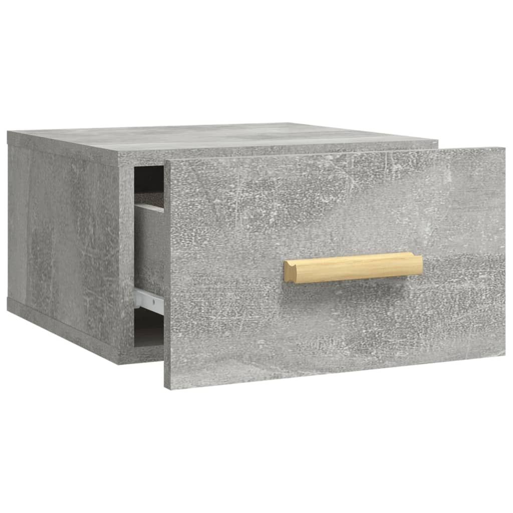 Comodino a Muro Grigio Cemento 35x35x20 cm cod mxl 30417