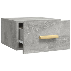 Comodino a Muro Grigio Cemento 35x35x20 cm cod mxl 30417