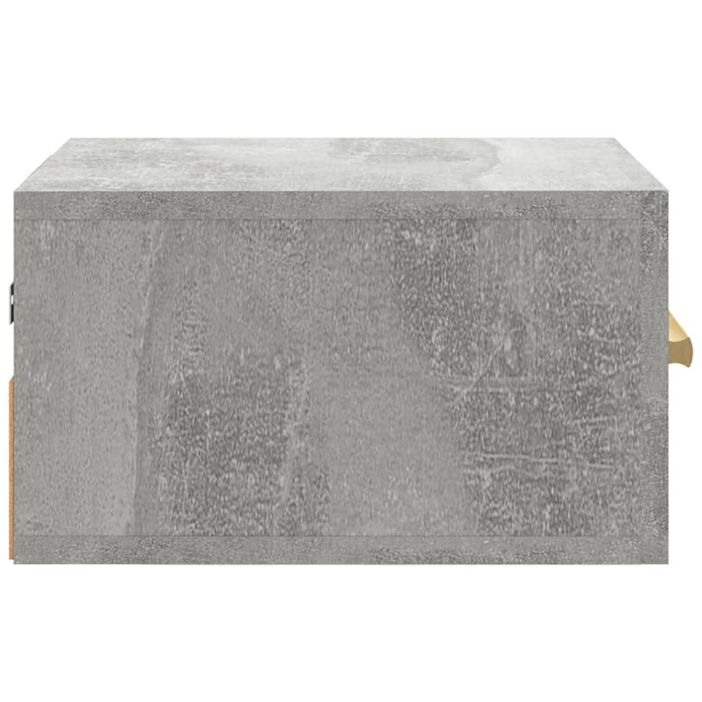 Comodino a Muro Grigio Cemento 35x35x20 cm cod mxl 30417