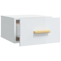 Comodini a Muro 2 pz Bianco Lucido 35x35x20 cm 812847