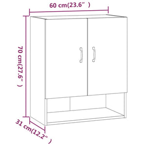 Armadietto a Muro Bianco 60x31x70 cm in Legno Multistrato cod mxl 44117