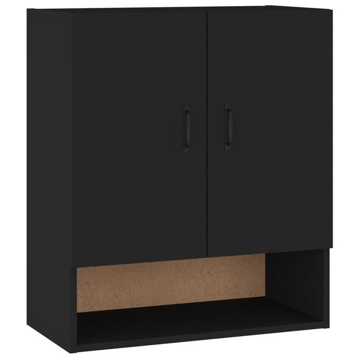 Armadietto a Muro Nero 60x31x70 cm in Legno Multistrato cod mxl 49282