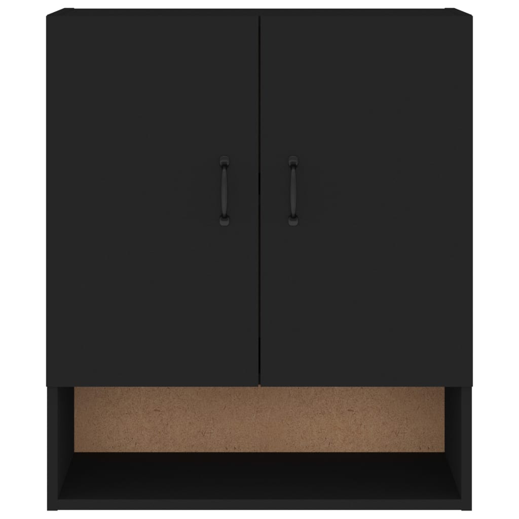 Armadietto a Muro Nero 60x31x70 cm in Legno Multistrato 812880